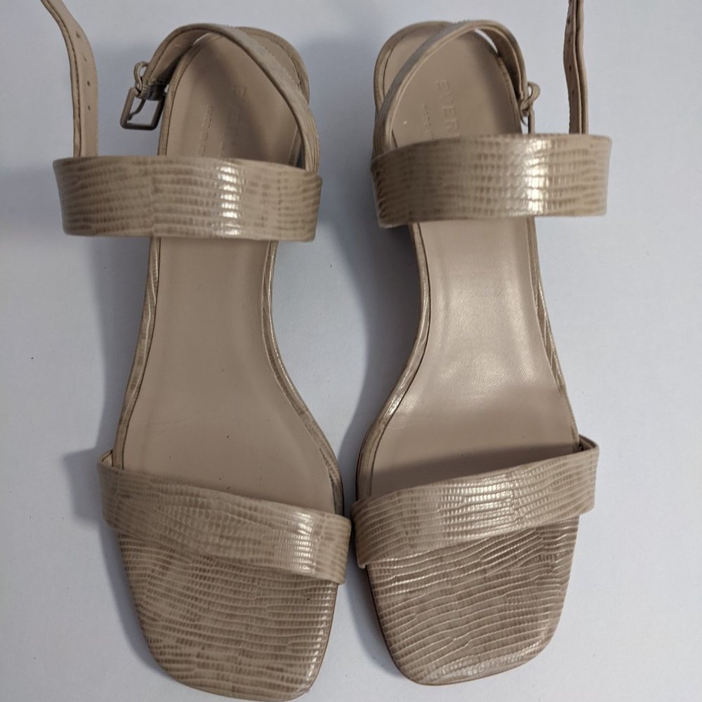 Everlane Leather Double-Strap Block Heel Size 7